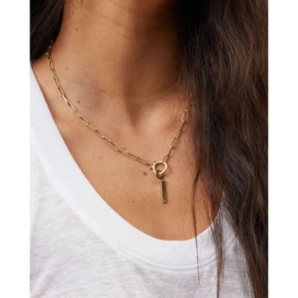 Gorjana Parker Charm Pendant Only Alphabet Initial "I" Gold Plated